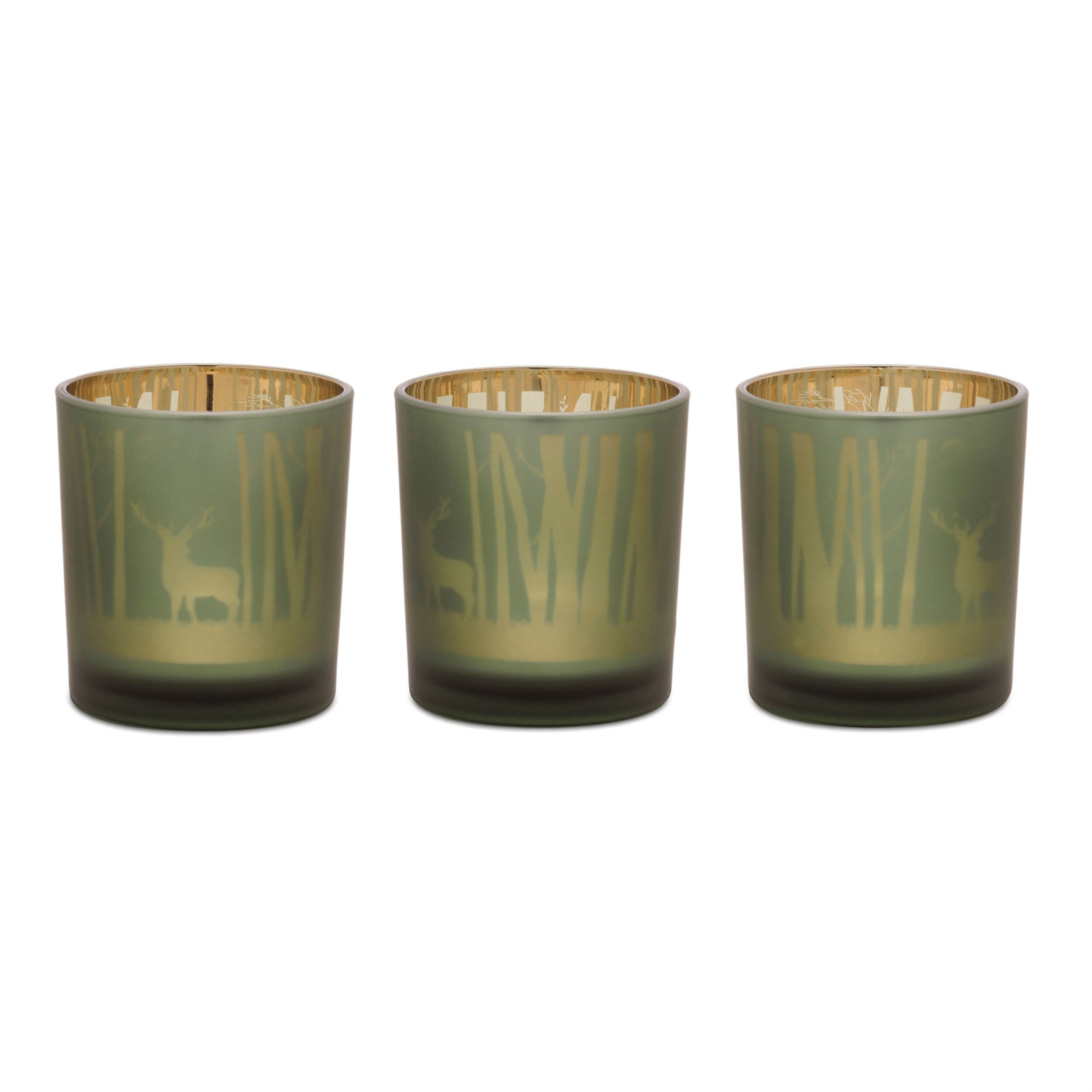 Mossy Oak Deer Votive (Set of 3), GREEN GOLD, hi-res image number 0