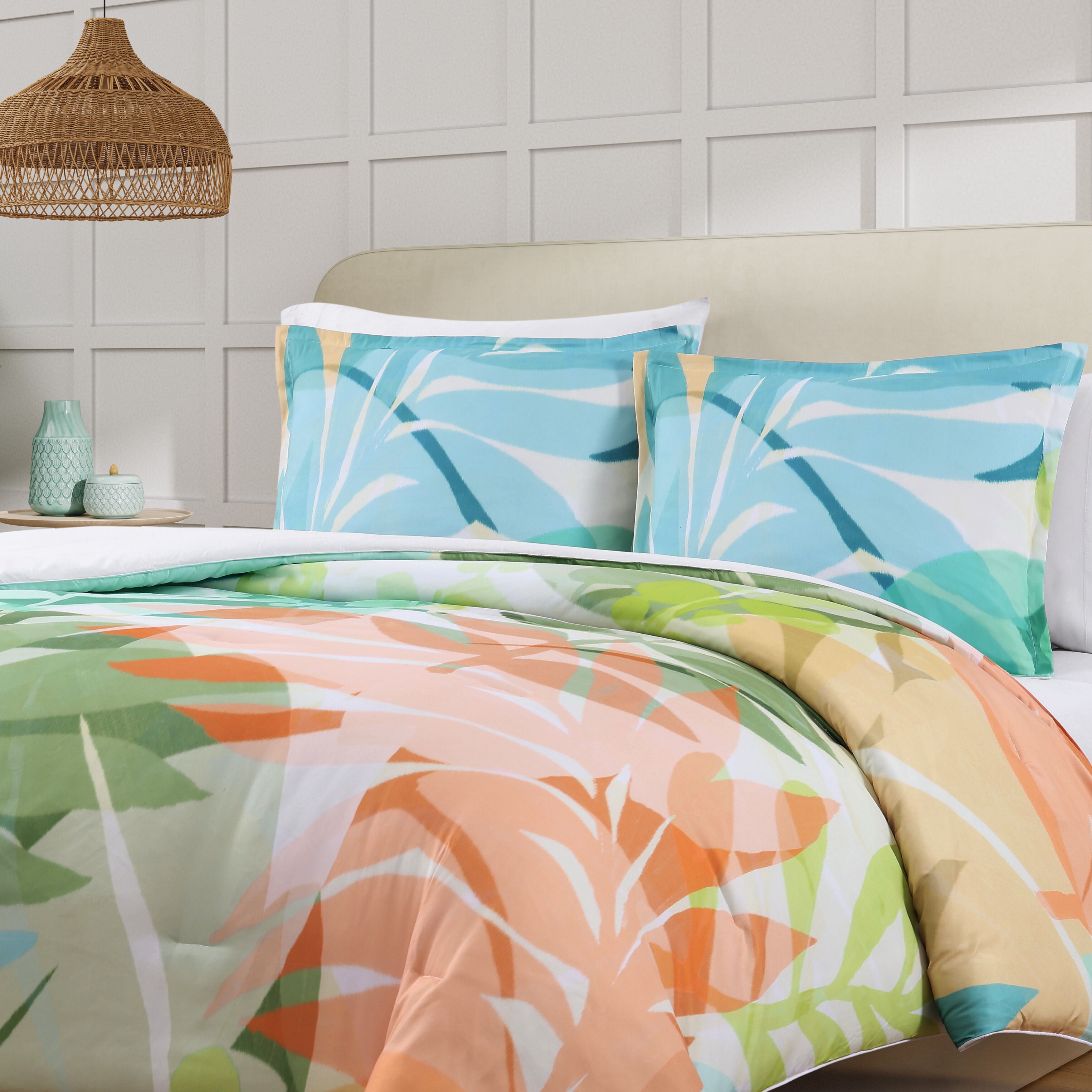 TIKI FULL/QUEEN 3PC. COMFORTER SET, GREEN, alternate image number 2