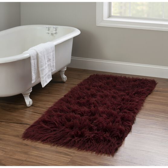 Flokati Burgundy Rug, , on-hover image number null