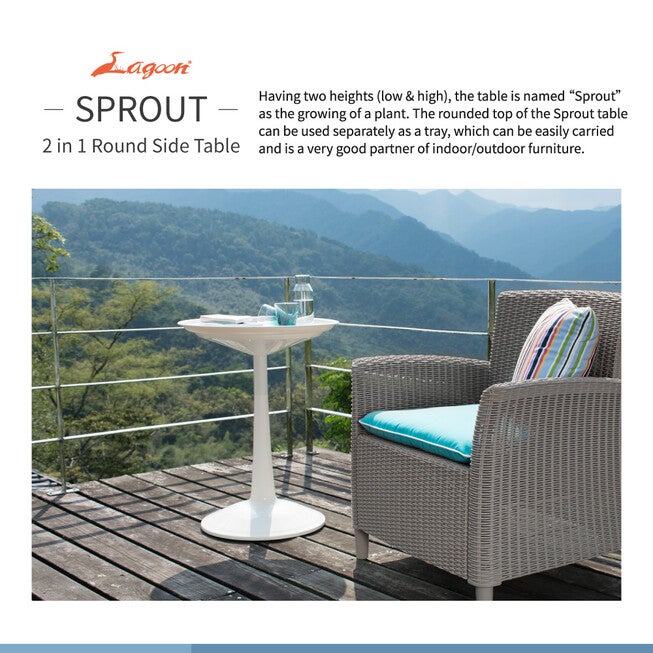 SPROUT 2 IN 1 SIDE TABLE, GREEN, alternate image number 4