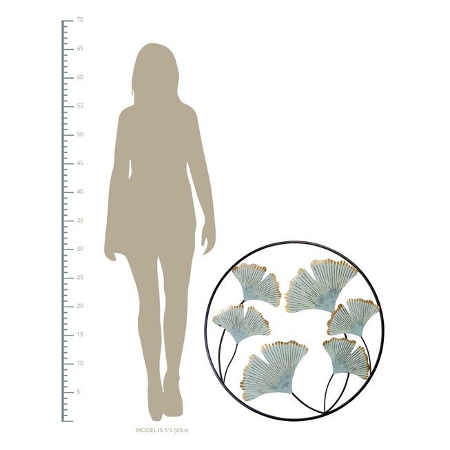 Gingko Flower Medallion Metal Wall Decor, , alternate image number 3