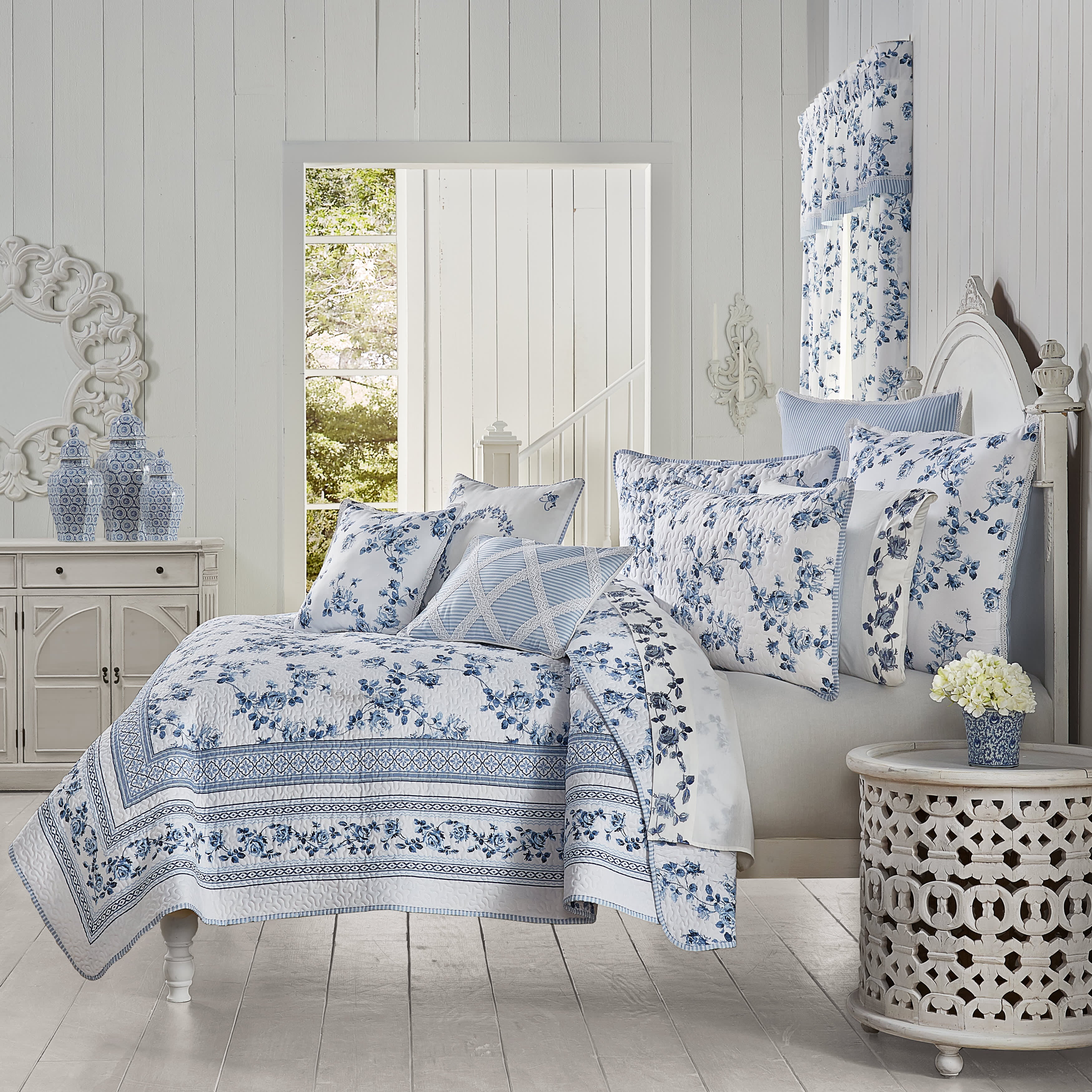 Rialto 3 Piece Quilt Set, FRENCH BLUE, hi-res image number 0