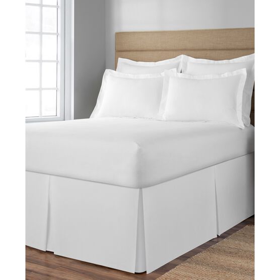 Space Maker Extra-Long 21" Drop Length White Bed Skirt, WHITE, hi-res image number null
