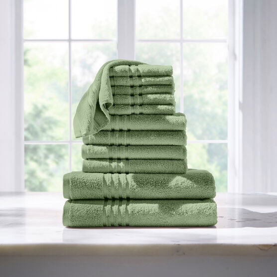 12-Pc. Zero-Twist Bath Towel Set, SAGE, hi-res image number null