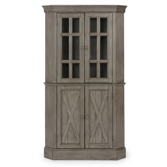 Mountain Lodge Gray Corner Cabinet, GRAY, hi-res image number null