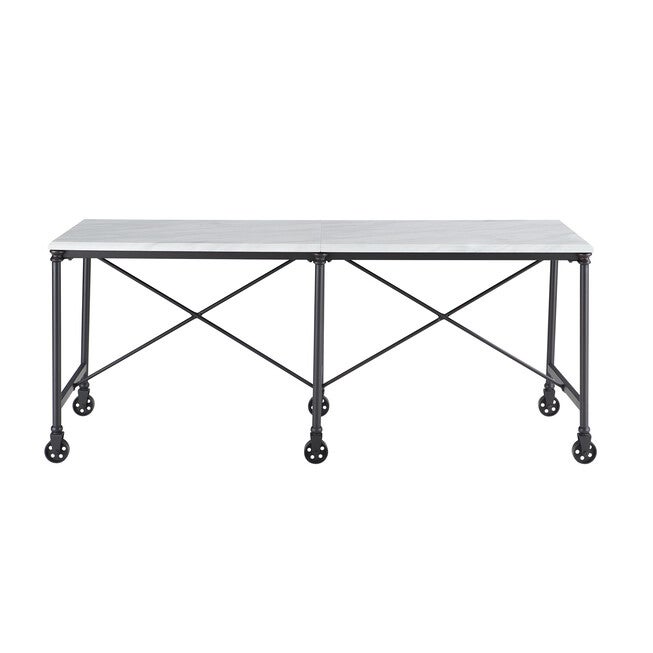 Ellisman Faux Stone Rolling Kitchen Island, , alternate image number null