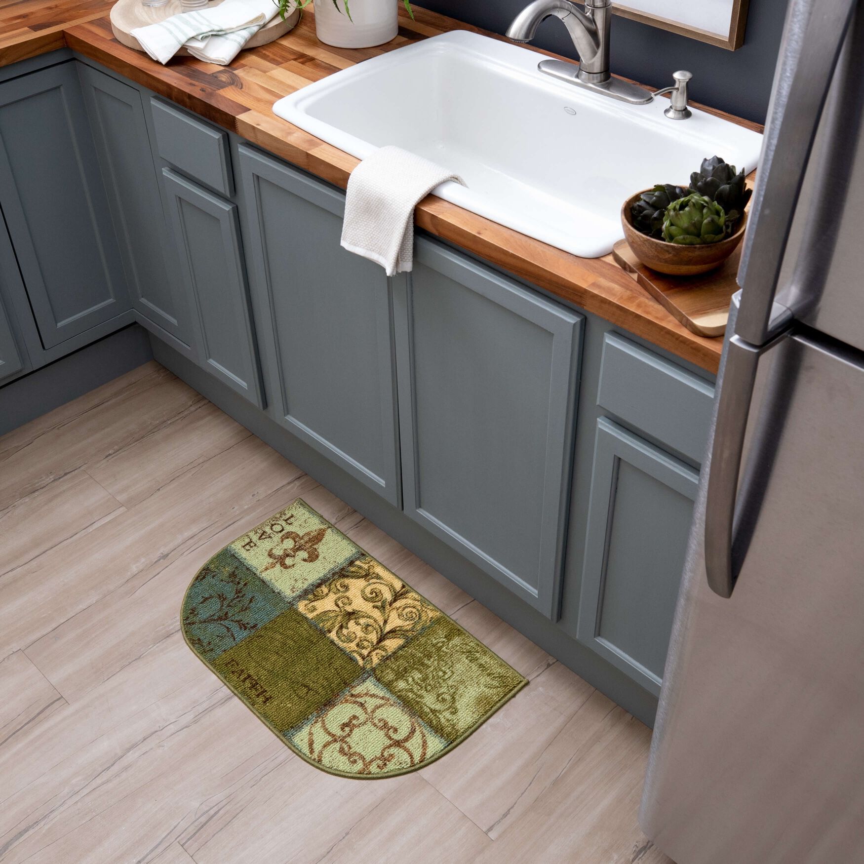 Floral Tile Blue Spa 1' 6 inches X 2' 6 inches, , alternate image number 5