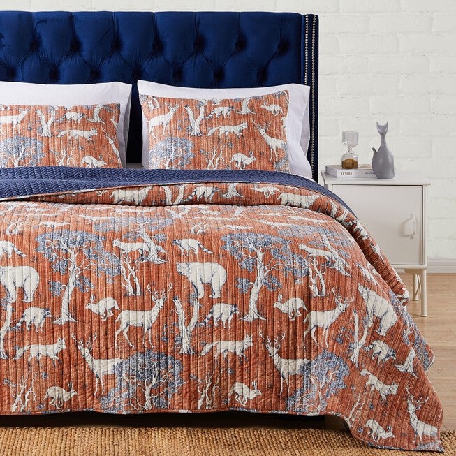 Menagerie Saffron Quilt Set, SAFFRON, hi-res image number 0