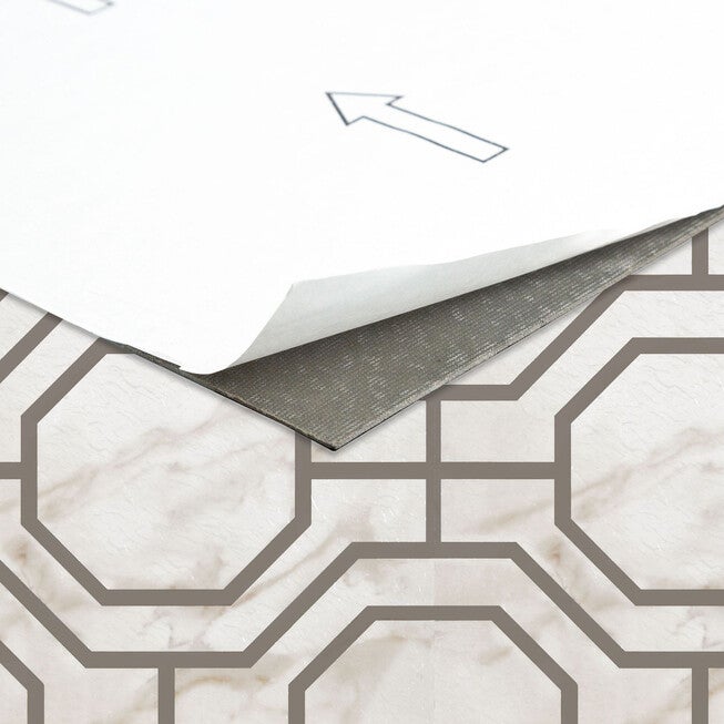 Retro 12x12 Self Adhesive Vinyl Floor Tile - Octagon - 20 Tiles/20 sq. ft., , alternate image number 4