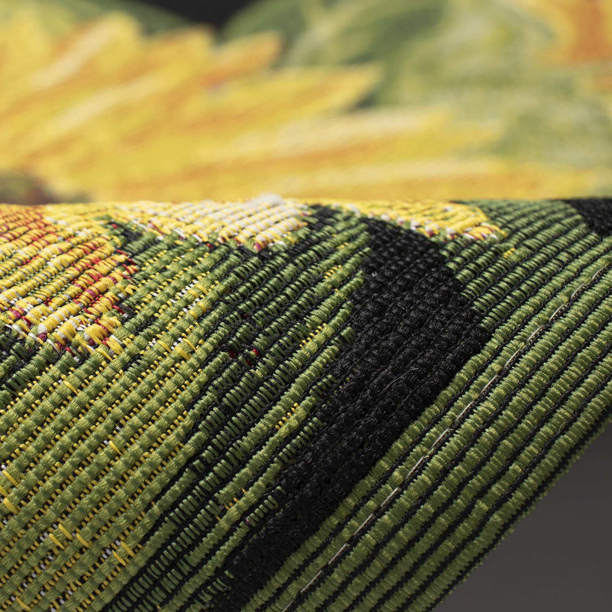 Liora Manne Marina Sunflowers Indoor/Outdoor Area Rug Black 3 feet 3 inches x 4 feet 11 inches, BLACK, alternate image number 5