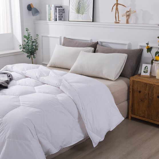 Honeycomb Stitch Down Alternative Comforter, White, , on-hover image number null