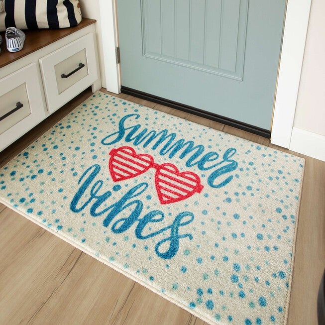 Summer Vibes Blue Kitchen Rug, , alternate image number 7