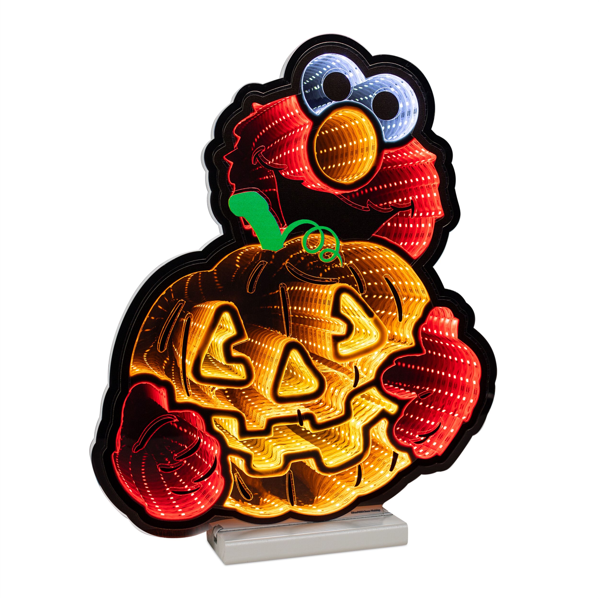 Sesame Street Elmo Pumpkin Ekkolight 16 inchesH, ORANGE RED, hi-res image number 0