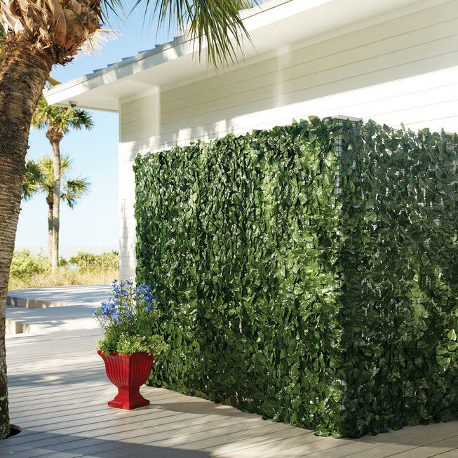 39 inches Faux Greenery Privacy Screen, GREEN, hi-res image number null
