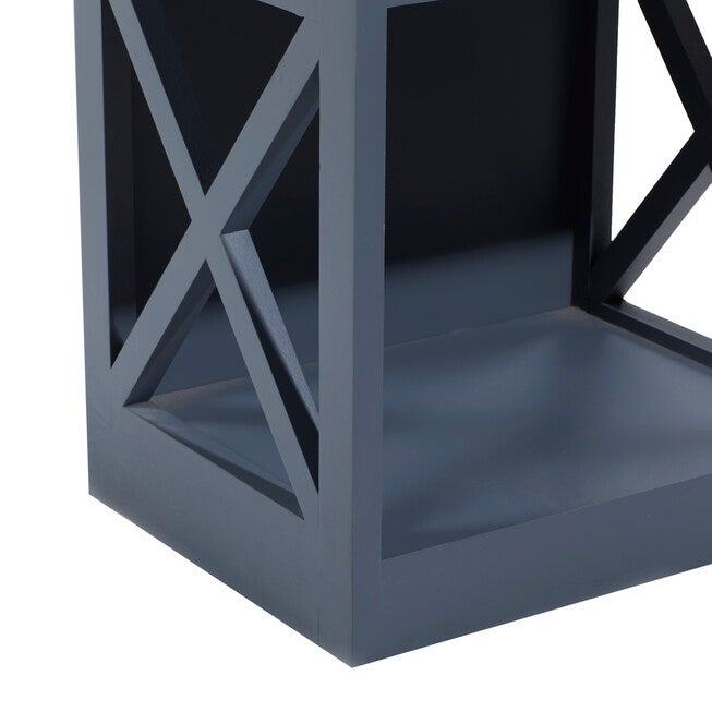 Grey Wood Traditional Shelving Unit, 51 inches x 16 inches x 12 inches, , alternate image number null