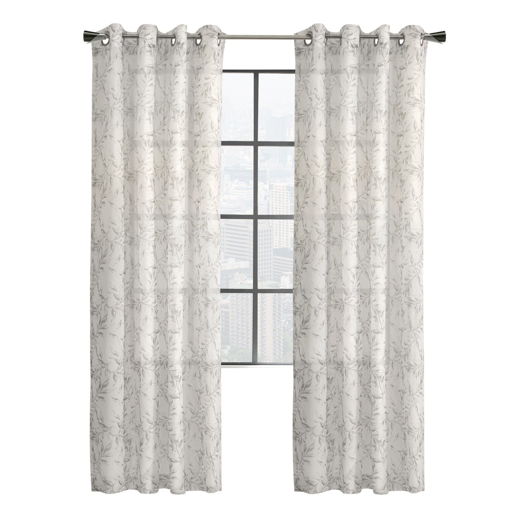 Jenny Light Filtering Grommet Curtain Panel, , on-hover image number 1