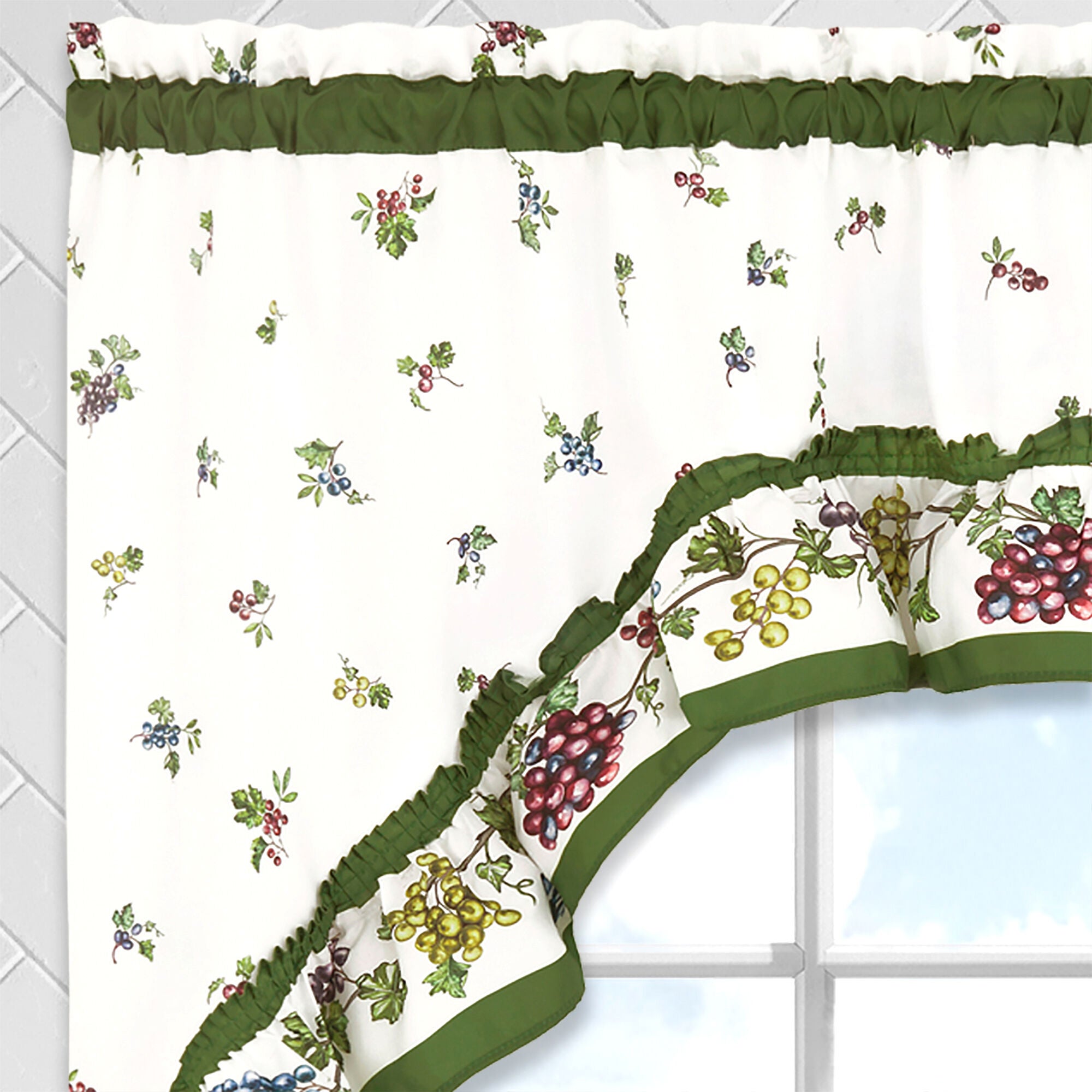 Napa - Printed Tier and Swag Window Curtain Set, MULTI, alternate image number 3