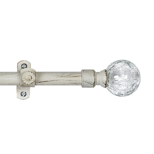 Metallo Decorative Rod And Finial Ilana, ANTIQUE WHITE GOLD, hi-res image number 0