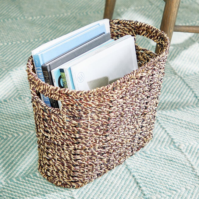 Brown Metal Natural Magazine Rack Holder Magazine Holder, , alternate image number null