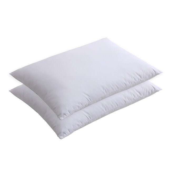Twin Pack Duck Down Blended Bed Pillows with Cotton Cover, , on-hover image number 1