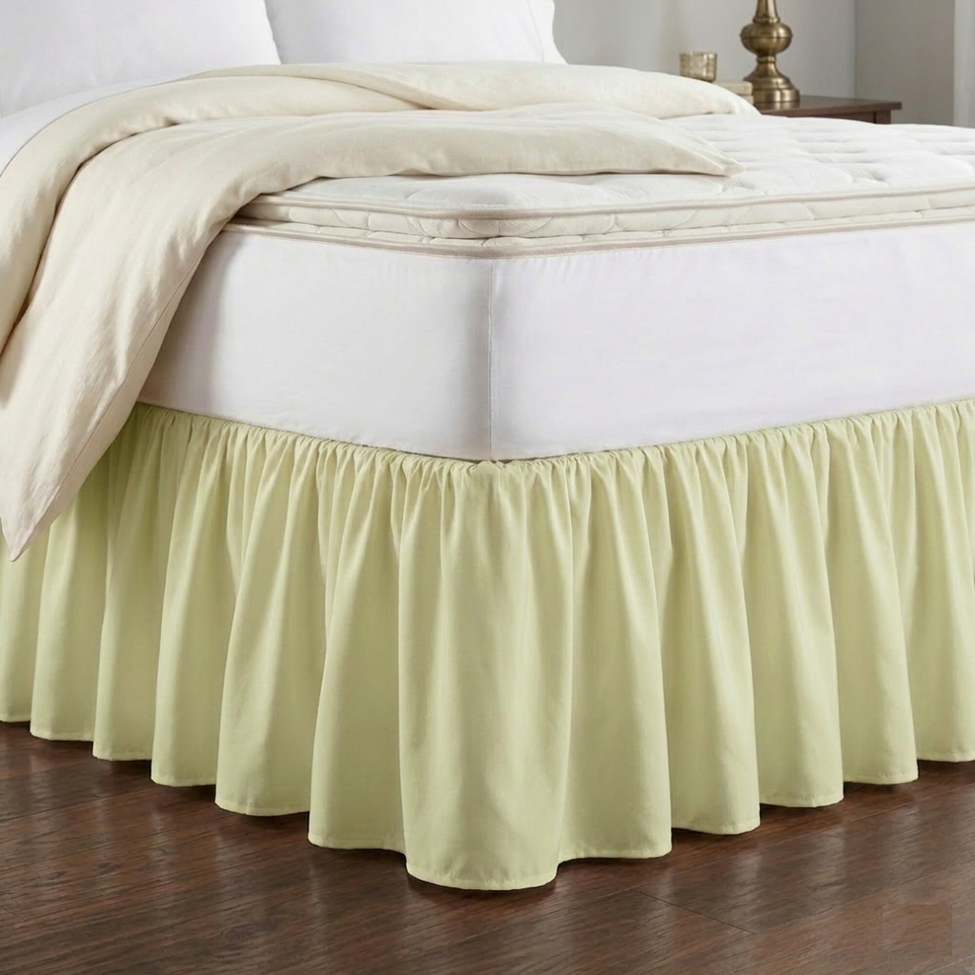 Landris Elegant Ruffled Bedskirt, LIGHT GREEN, alternate image number 1