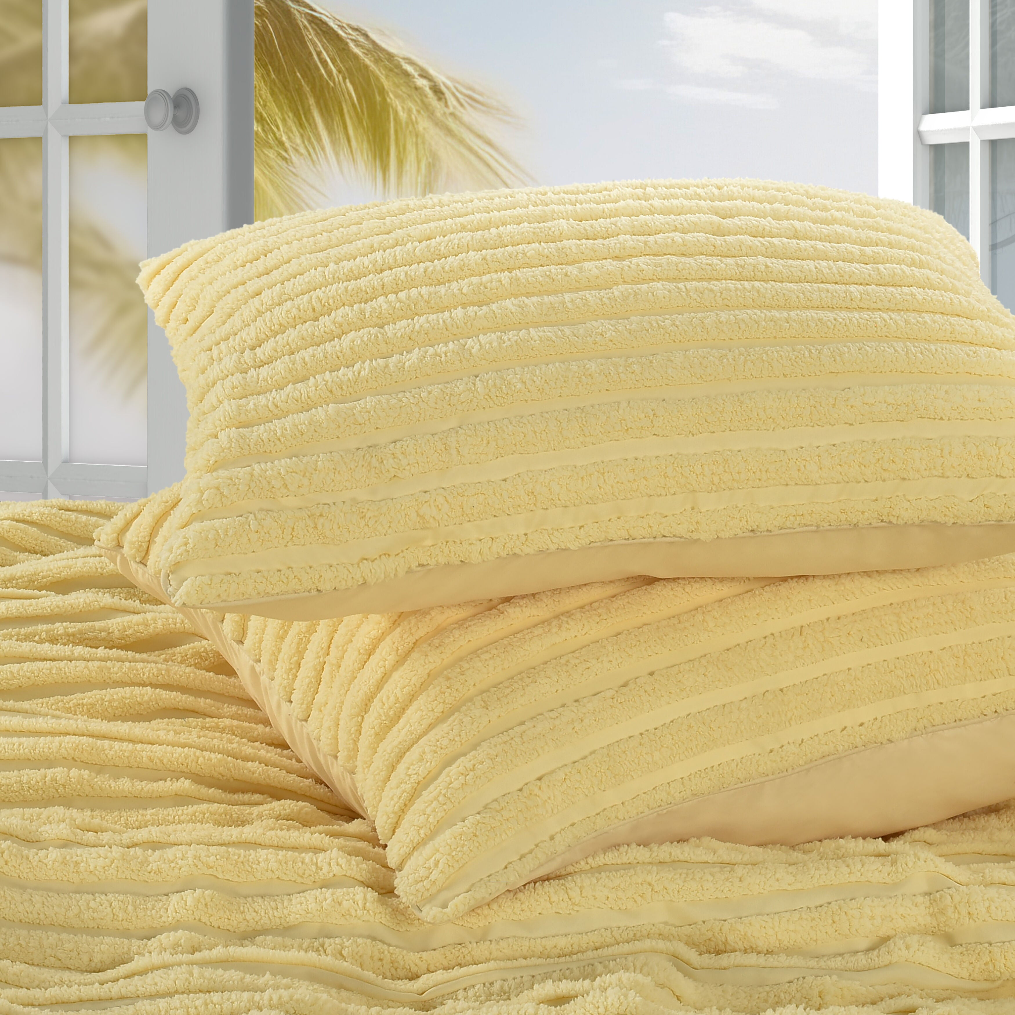 DARBY KING/CAL KING 3PC. COMFORTER SET, YELLOW, alternate image number 3