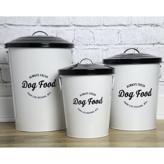 Andreas White Medium 21Lbs Pet Dog Cat Food Bin, , on-hover image number null