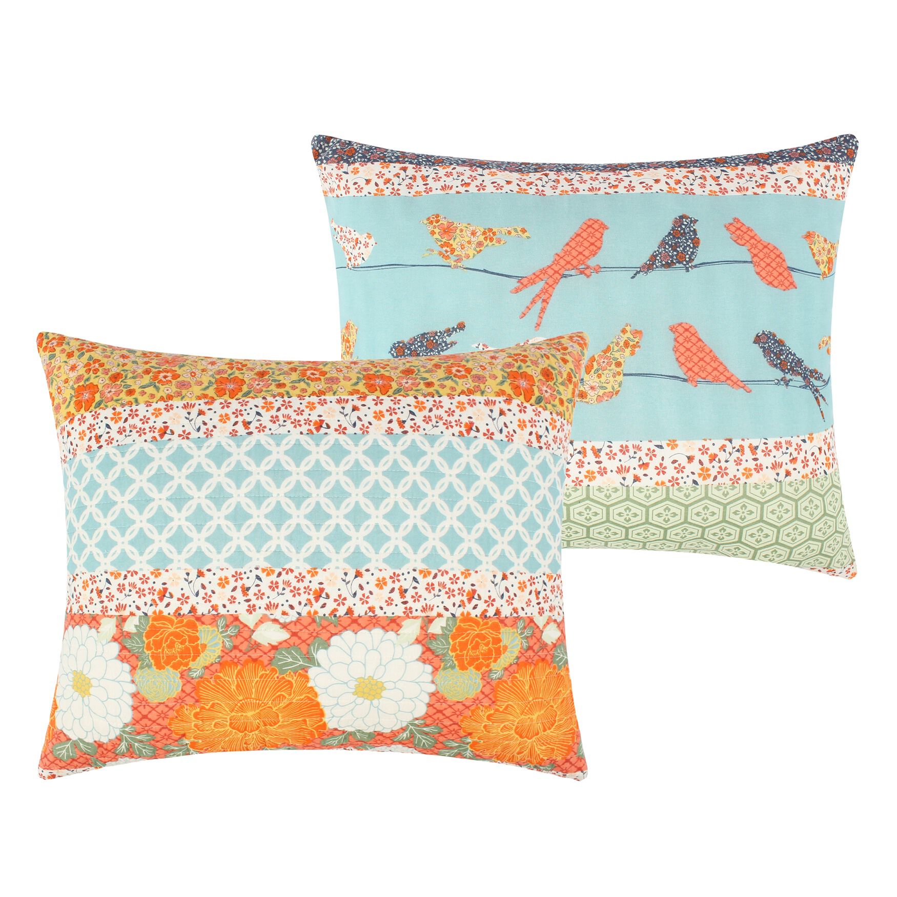 Carlie Calico Patchwork Cotton Quilt Set, , alternate image number 8