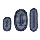 Alpine Braid Collection Reversible Indoor Area Rug, 3 Piece Set , NAVY STRIPE, hi-res image number null