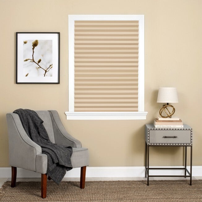 Cordless 1 2 3 Vinyl Room Darkening Pleated Window Shade, , on-hover image number null