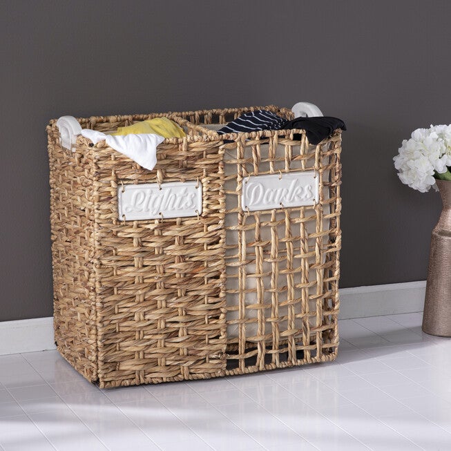 Lohja Laundry Hamper Set, NATURAL, hi-res image number 0