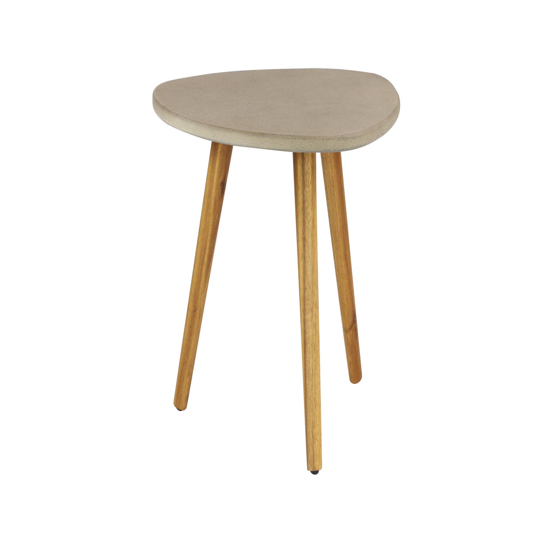 Grey Resin Modern Outdoor Accent Table, , on-hover image number 1