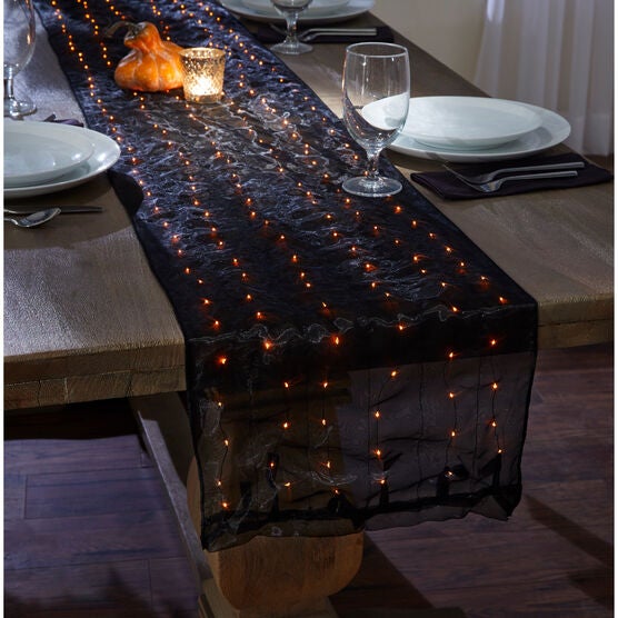 Pre-Lit Table Runner, BLACK, hi-res image number null