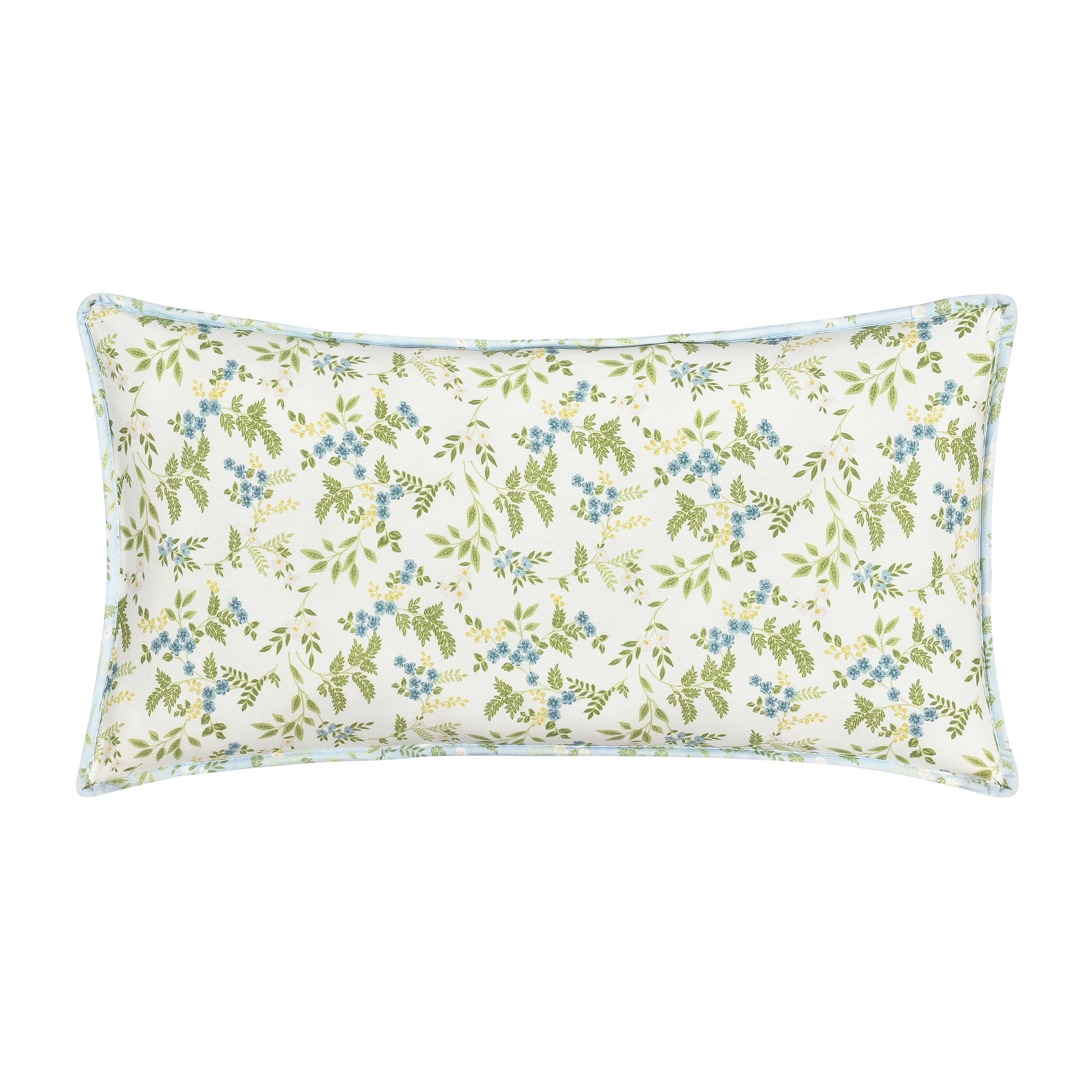 KARALENA QUILTED BOUDOIR DECORATIVE THROW PILLOW, BLUE, on-hover image number 1