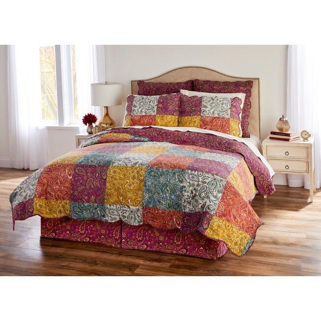 Traditional Paisley 6-PC. Quilt Set, MULTI, hi-res image number 0