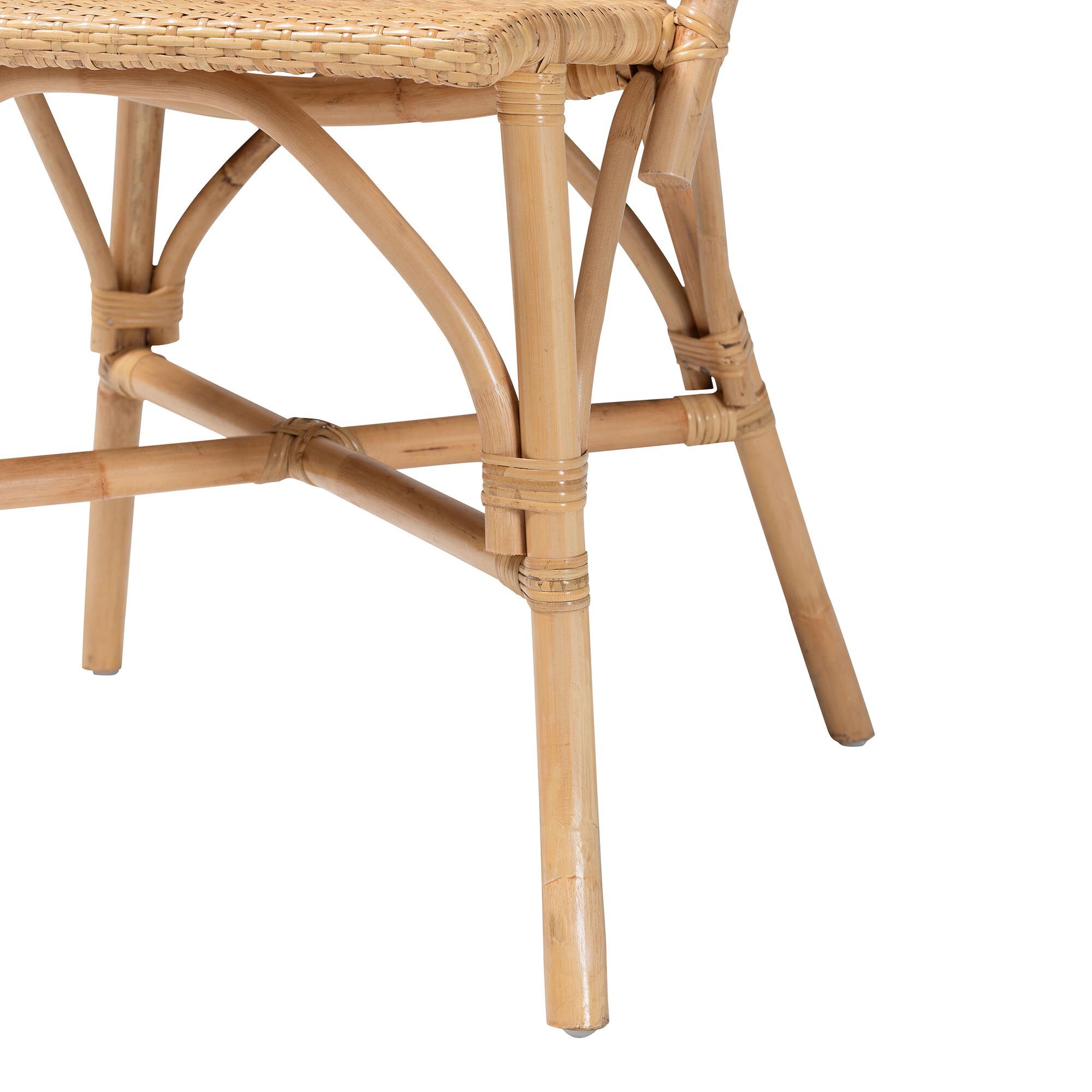 Jaylyn Bohemian Natural Rattan Dining Chair, NATURAL, alternate image number 6