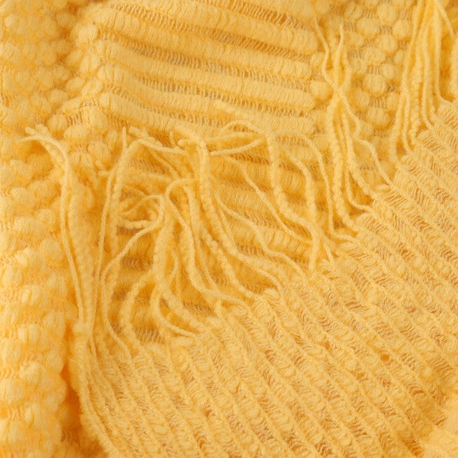 Battilo Home Solid Lightweight Knit Patterned Throws for Sofa Home Decorative Bed Blanket, 50 inches x 60 inches, , alternate image number 2