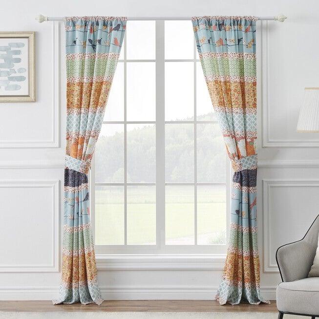 Penelope Curtain Panels- Set Of 2- With Tiebacks, , on-hover image number null