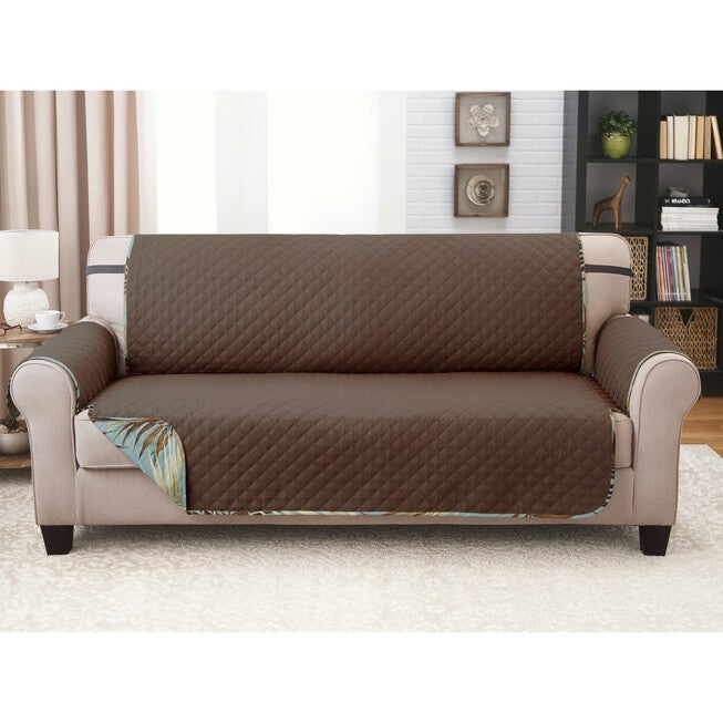 Printed Reversible Quilted Sofa Protector, , on-hover image number null
