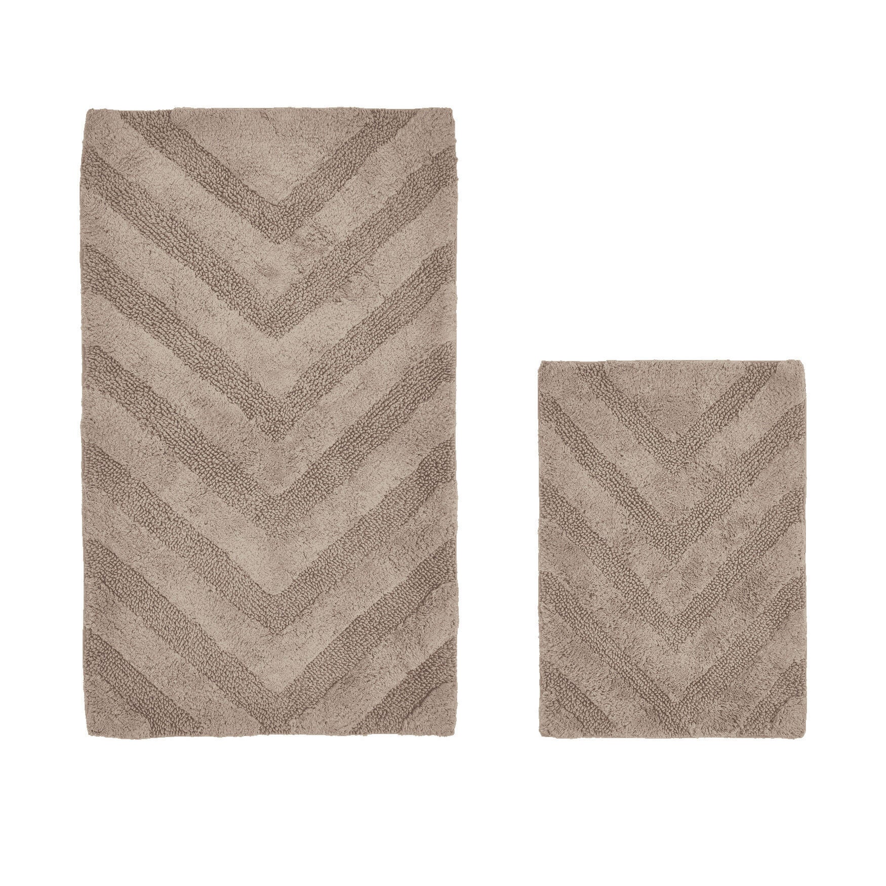 Hugo Collection 100% Cotton 2 Piece (17 inches X 24 inches | 24 inches X 40 inches) Bath Rug Set, SAND, hi-res image number 0