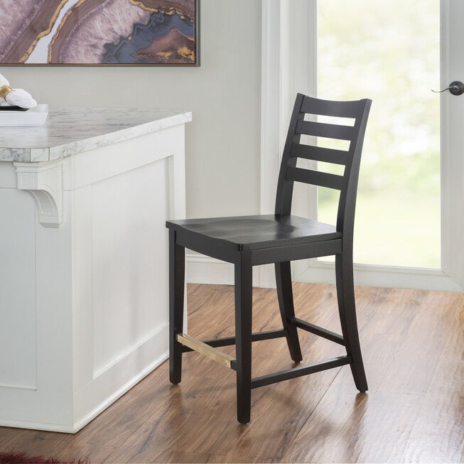 Flynn Counter Stool Black Set of 2, , alternate image number 8