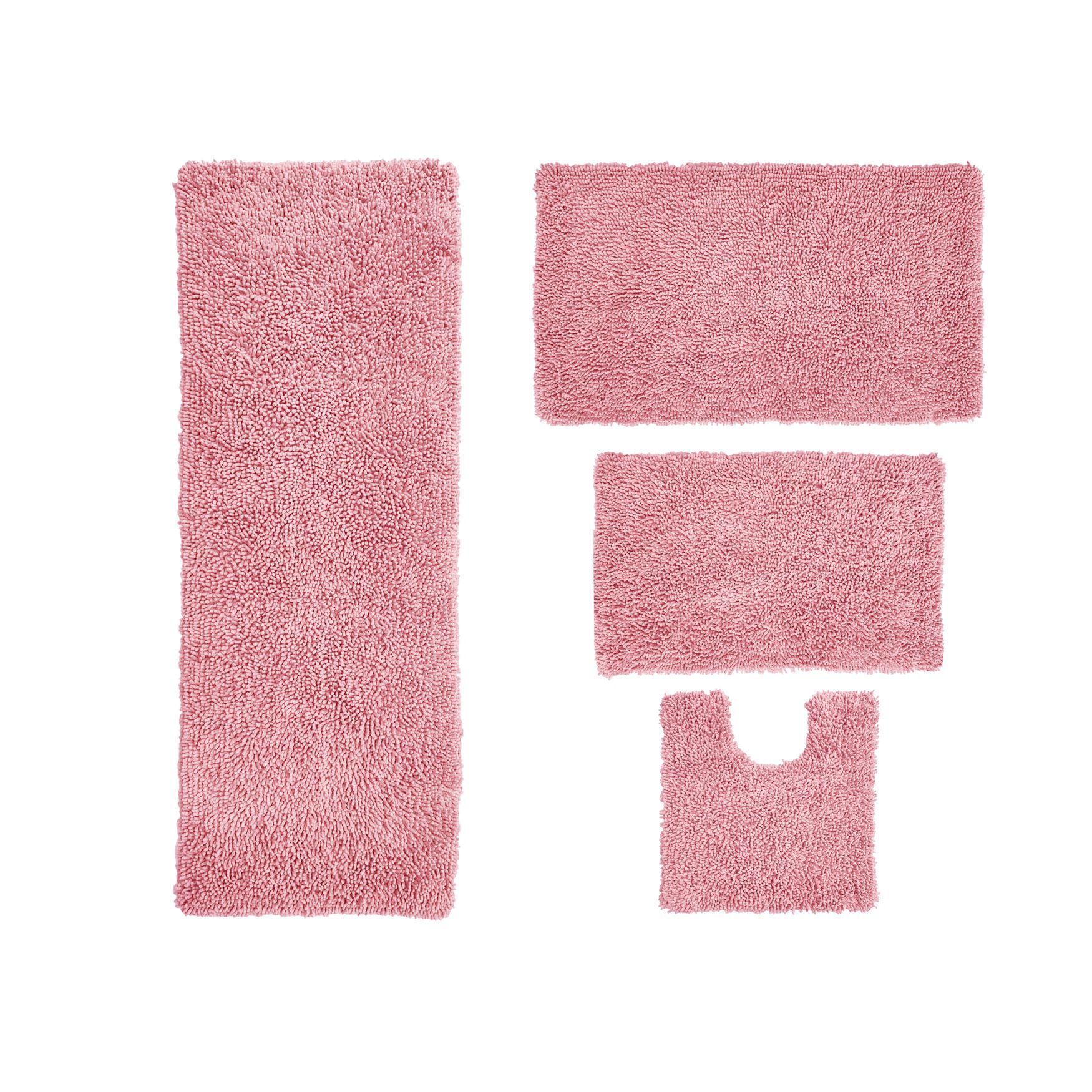 Fantasia 4-Pc. Bath Rug Set, PINK, hi-res image number 0