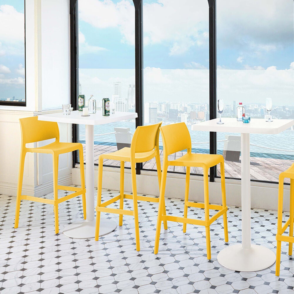 SET OF 2 SENSILLA OUTDOOR STACKABLE BARSTOOL, GOLD, hi-res image number 0