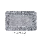 Shaggy Border Bath Rug Mat, 21" X 34", SILVER, hi-res image number null