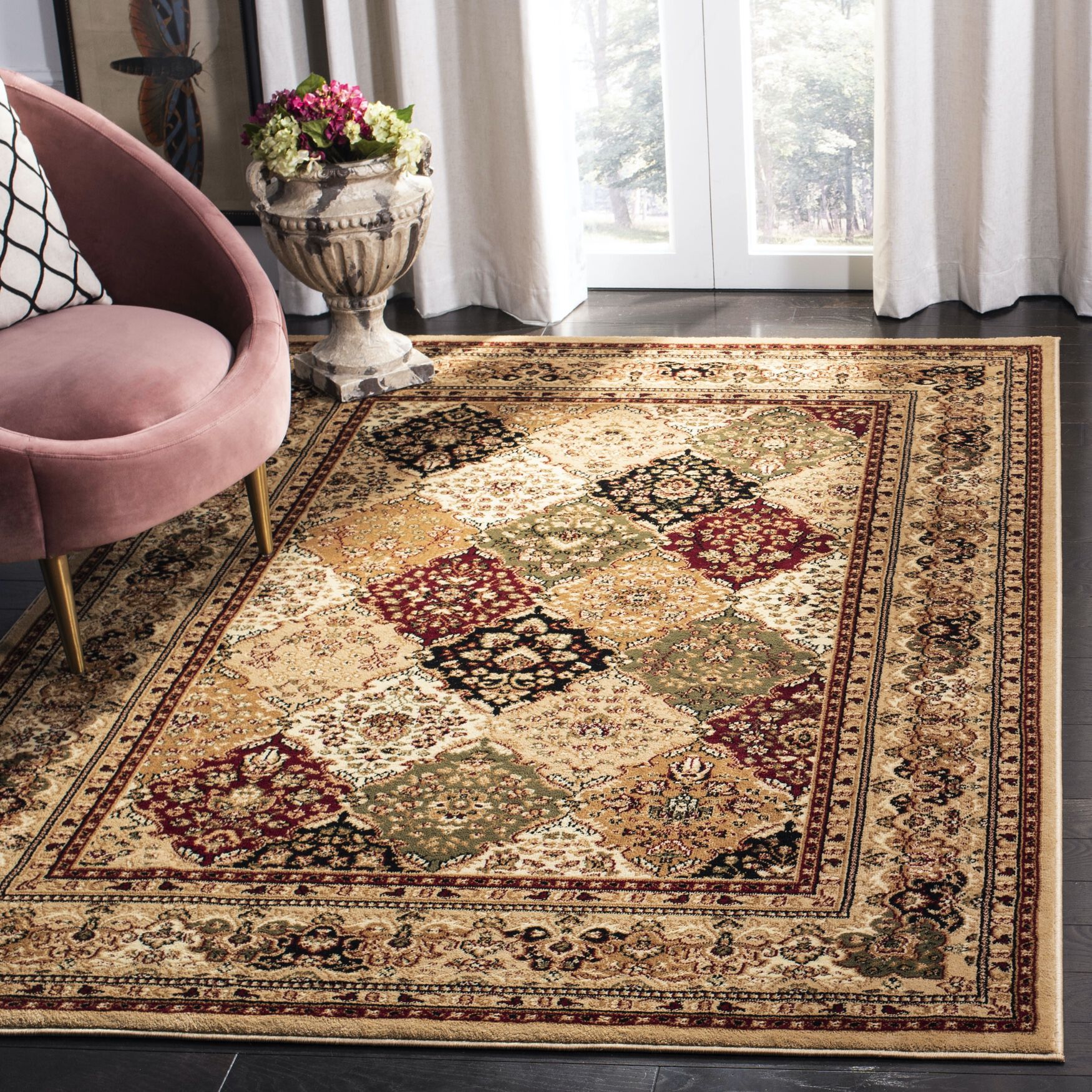 Lyndhurst 221 Multi / Beige 3'-3 inches X 5'-3 inches Small Rectangle Rug, , on-hover image number 1