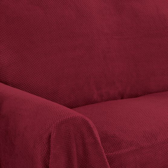 Coral Fleece Throw Loveseat Furniture Cover, , alternate image number null