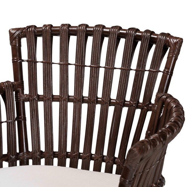 Brooklyn Bohemian Very Dark Brown Rattan Arm Chair, DARK BROWN, alternate image number 5