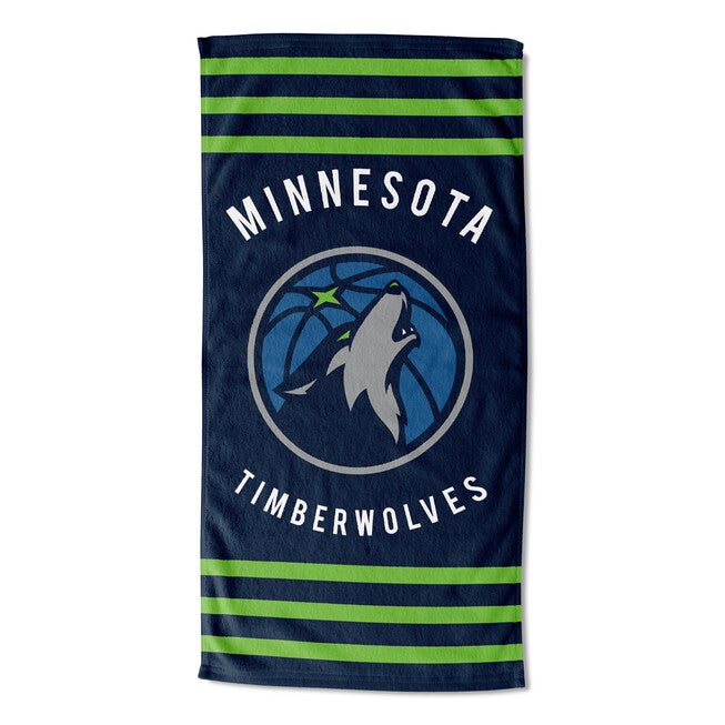 Timberwolves Stipes Beach Towel, MULTI, hi-res image number 0