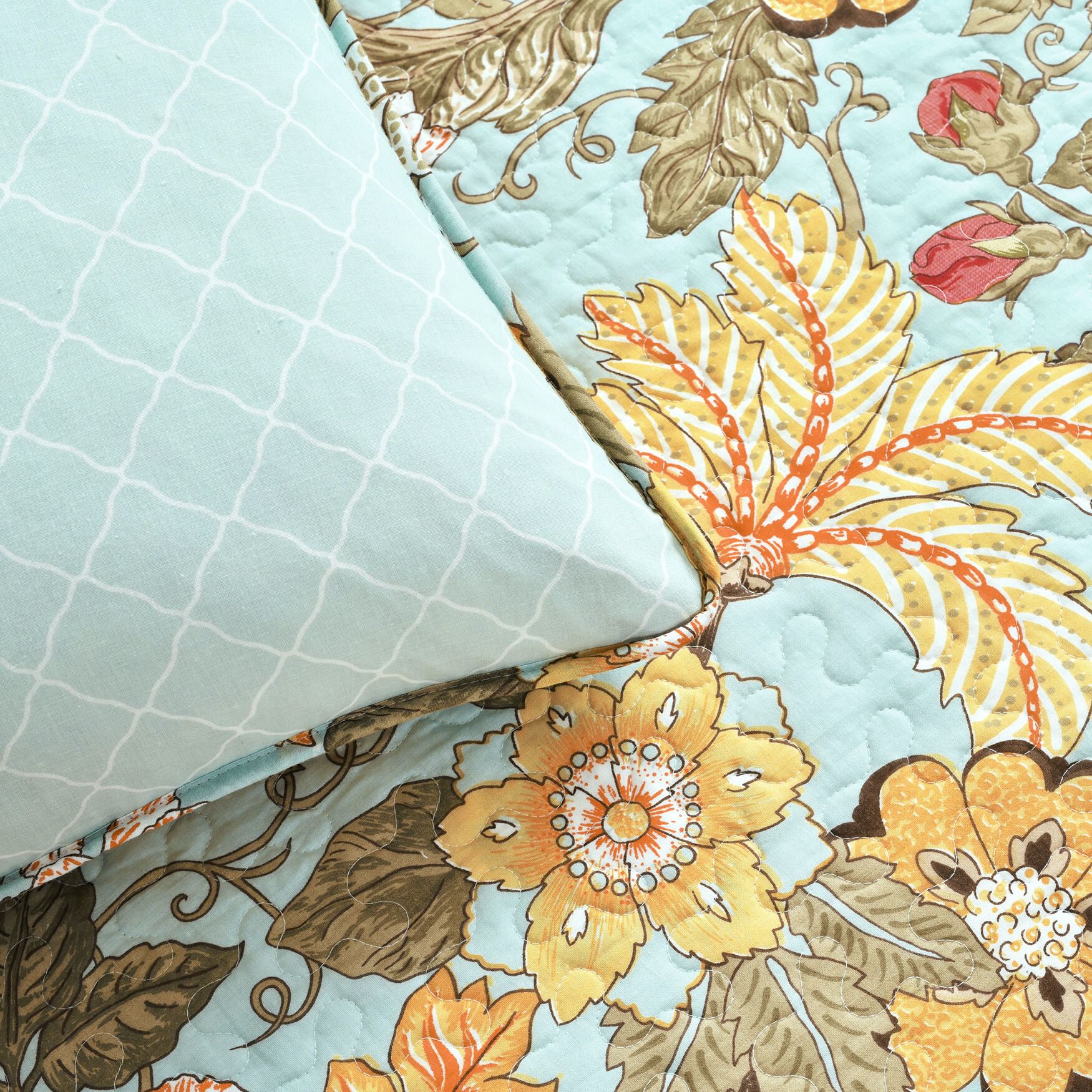 Lush D&eacute;cor Sydney Quilt Black/Blue 3Pc Set, , alternate image number 3