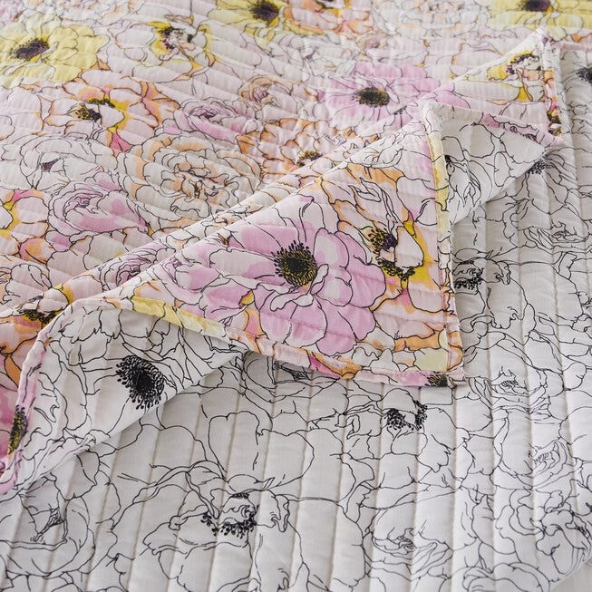 Misty Bloom Quilt and Pillow Sham Set, , alternate image number 2